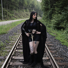 Load image into Gallery viewer, Enchanted Ogham Hooded Cloak With Infinity Scarf