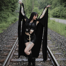 Load image into Gallery viewer, Enchanted Ogham Hooded Cloak With Infinity Scarf