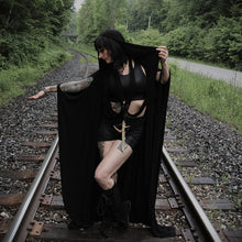 Load image into Gallery viewer, Enchanted Ogham Hooded Cloak With Infinity Scarf