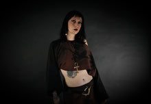 Load image into Gallery viewer, Triple Crow Long Sleeved Cropped Dolman Shirt