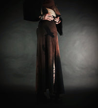Load image into Gallery viewer, Murder of Crows Double Slit Maxi Skirt