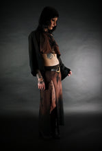 Load image into Gallery viewer, Murder of Crows Double Slit Maxi Skirt