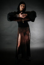 Load image into Gallery viewer, Murder of Crows Double Slit Maxi Skirt