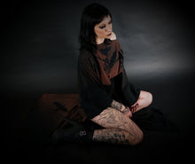 Load image into Gallery viewer, Murder of Crows Double Slit Maxi Skirt