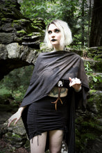 Load image into Gallery viewer, Ruched Black Pixie Skirt