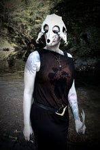 Load image into Gallery viewer, Dark Romance One Sleeve Dress – Anatomical Heart Botanical Print