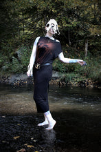 Load image into Gallery viewer, Dark Romance One Sleeve Dress – Anatomical Heart Botanical Print