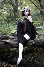 Load image into Gallery viewer, One-Sleeve Gothic Kaftan – Anatomical Heart & Floral Print