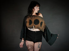 Load image into Gallery viewer, Moon Phase Long Sleeved Cropped Dolman Shirt