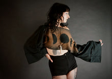 Load image into Gallery viewer, Moon Phase Long Sleeved Cropped Dolman Shirt