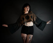 Load image into Gallery viewer, Moon Phase Long Sleeved Cropped Dolman Shirt