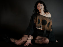 Load image into Gallery viewer, Moon Phase Long Sleeved Cropped Dolman Shirt