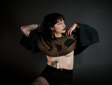 Load image into Gallery viewer, Moon Phase Long Sleeved Cropped Dolman Shirt