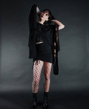 Load image into Gallery viewer, Extra Long Kimono Sleeve Moon Phase Top