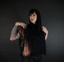 Load image into Gallery viewer, Galaxy Print Hooded Poncho