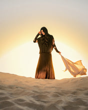 Load image into Gallery viewer, Galaxy Print Hooded Poncho