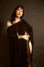 Load image into Gallery viewer, Moon Phase Long Black Kaftan Over Size Dress
