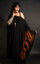 Load image into Gallery viewer, Moon Phase Long Black Kaftan Over Size Dress