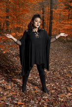 Load image into Gallery viewer, Black Wide Sleeve Tunic Shirt