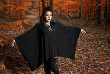 Load image into Gallery viewer, Black Wide Sleeve Tunic Shirt