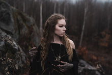 Load image into Gallery viewer, Ogham Long Black Kaftan Oversized Dress