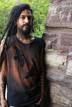Load image into Gallery viewer, Huginn Muninn Oden Raven Crow Post Apocalyptic T-Shirt Tank Top - Wings of Sin