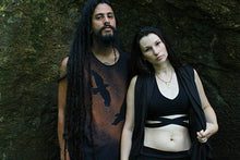 Load image into Gallery viewer, Huginn Muninn Oden Raven Crow Post Apocalyptic T-Shirt Tank Top - Wings of Sin