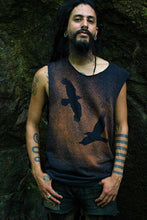 Load image into Gallery viewer, Huginn Muninn Oden Raven Crow Post Apocalyptic T-Shirt Tank Top - Wings of Sin