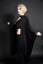 Load image into Gallery viewer, Super Soft Long Flowing Black Shrug Jacket - Wings of Sin