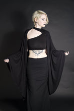 Load image into Gallery viewer, Super Soft Long Flowing Black Shrug Jacket - Wings of Sin
