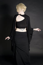 Load image into Gallery viewer, Super Soft Long Flowing Black Shrug Jacket - Wings of Sin