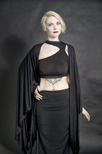 Load image into Gallery viewer, Super Soft Long Flowing Black Shrug Jacket - Wings of Sin