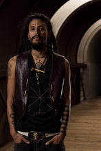 Load image into Gallery viewer, Vegvisir Viking Compass Sleeveless Black T-Shirt - Wings of Sin