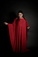 Load image into Gallery viewer, Ogham Long Red Kaftan Oversized Dress
