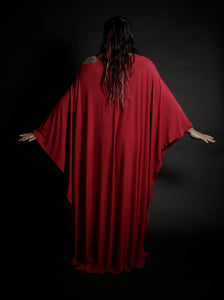 Ogham Long Red Kaftan Oversized Dress