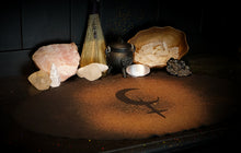 Load image into Gallery viewer, Black Moon Lilith Altar Cloth or Table Runner
