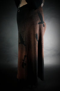 Murder of Crows Double Slit Maxi Skirt