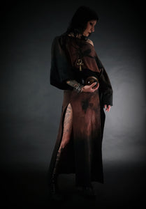 Murder of Crows Double Slit Maxi Skirt