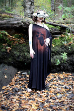 Load image into Gallery viewer, One-Sleeve Gothic Kaftan – Anatomical Heart &amp; Floral Print
