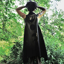 Load image into Gallery viewer, Moon Phases Long Flowing Vest Black Sleeveless - Wings of Sin 
