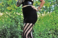 Load image into Gallery viewer, Black High Waist Ruched Gathered Mini Skirt - Wings of Sin 
