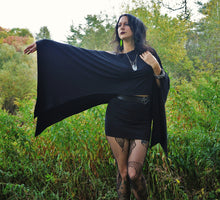 Load image into Gallery viewer, Black Batwing Edgy Poncho Capelet - Wings of Sin 
