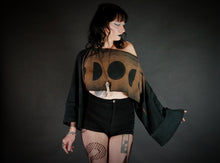 Load image into Gallery viewer, Moon Phase Long Sleeved Cropped Dolman Shirt
