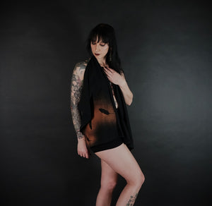 Feather Print Halter Vest