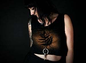 Fern Goth Witch Cropped Loose Tank