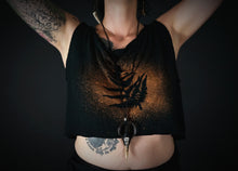 Load image into Gallery viewer, Fern Goth Witch Cropped Loose Tank
