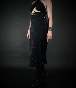 Scathach Ogham Stained Panel Skirt Loincloth