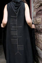 Load image into Gallery viewer, Ogham Celtic Warrior Flowing Hooded Shawl Wrap Vest Shirt
