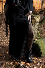 Load image into Gallery viewer, Black Double Side Slit Long Maxi Skirt - Wings of Sin 
