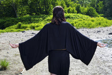 Load image into Gallery viewer, Undead Raven Large Bell Sleeve Witch Drape Shirt - Wings of Sin 
